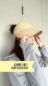 SG Summer Sun Hat Ponytail Bucket Hat Cover Face Sunscreen Sun Hat Bucket Sun Hats Quick Drying Sun/Bucket Hat