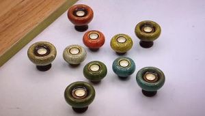 Marble Handles Brass Handles American Cabinet Door Handles Drawer Knob Creative Round Single Hole Furniture Handles