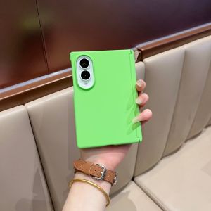 szhaiyu | For Samsung Galaxy Z Fold 8 Ultra Z Fold 8 7 6 5 4 Slim Skin Fell Hard Solid Color Case With Hinge Protection Shockproof Cover
