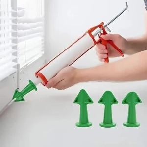 3pcs Multi-functional Silicone Sealant Nozzle Scraper Floor Caulking Tools Silicone Sealant Nozzles Kit Home Improvement Set