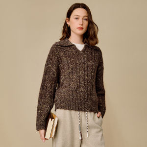 INMAN | Áo Sweater Cổ Polo ấm áp nhuộm lụa cho người đi làm