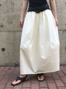 7arewill Solid Color High Waist Bloom Girls Skirt Hepburn Style Spring Summer Casual Nylon Cotton Spandex Skirt