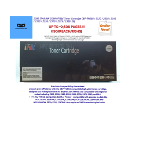 2380 Toner Cartridge CBP‑TN660 / 2320 / 2330 / 2345 / 2350 / 2356 / 2370 / 2375 / 2380 / 28J STAR INK COMPATIBLE