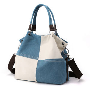 2025 New Canvas Bag Womens Large Capacity Retro Commuter Handbag Single Shoulder Slant Cross Quality Texture Bag Yiku Brand