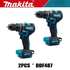Makita | Makita DDF487 13mm 18V LXT® Lithium-Ion Compact Brushless Cordless 1/2" Hammer Driver-Drill High Torque Electric Screwdriver