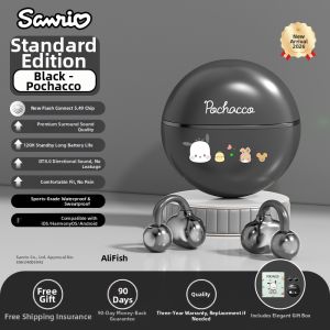 Sanrio | Bone Conduction Clamp-On High Appearance Sports Wireless Not In-Ear Long Lasting Bluetooth Headphones
