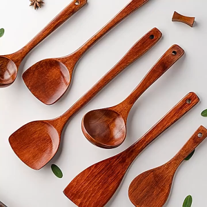 LUMAO Wooden Spatula Spoon Malaysia Natural Kitchen Utensil Cooking Tool Kitchen Accessories Serving woks pots pans steamers 木制 勺子 厨具