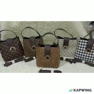 NI61Realpic & Video Tas Selempang Wanita Import Slingbag Cewek Impor Tas Tangan Tas Pesta Tas Dokter  Kulit PU