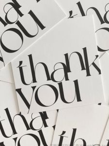 Minimalist Creative Design Thank You Card Simple Thank You Message Card Business Supplies Stationery Products General Purpose