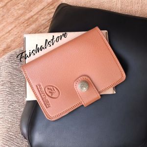 Dompet Sedang Kancing FA 012 Dompet Kulit 3/4 Dompet Pria dan Wanita