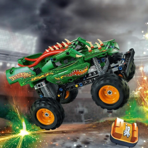 Mechanical Group Flames Dragon Truck Rebound Off-road Vehicle Boys Gift Construction Toy