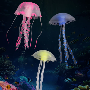 Artificial Swim Luminous Jellyfish Aquarium Decoration Fish Tank Underwater Live Plant Luminous Ornament Aquatic Landscape