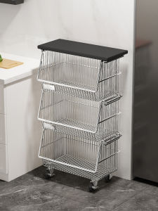 Kitchen Multi-functional Movable Shelving Unit