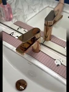 Faucet Suction Mat Diatom Mud Wash Sink Kitchen Narrow Edge Drain Mat Pool Anti-splash Toilet Countertop Mat