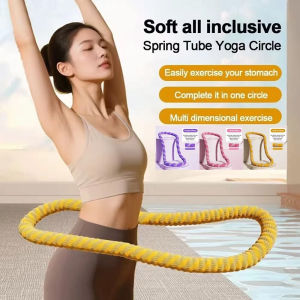 Soft Spring Hula Hoop for Adults Weighted Heavy Duty Silent Exercise Hoop for Waist Slimming Tummy Trimmer Quick Fat Burning at Home Lose Weight Fitness Equipment 0 Noise Waist Protector Fitness Yoga Equipment