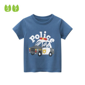 27Kids | Summer Boys Car Short Sleeve T-shirt Pure Cotton