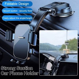 Universal 360° Long Neck Car Mount Phone Holder Strong Suction Cup Phone Holder ABS Dashboard Phone Holder