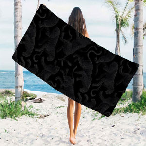 BILIBILI | black leopard dot Beach Towels Ultra Lightweight Quick Drying Super Absorbent Summer Essential Fast-Drying Towel for Beach