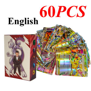 Bandai | Pokemon TCG GX & VMAX Cards 100/200PCS English Version Rare Holographic Full Art Trading Cards for Fans Collection Birthday Gift