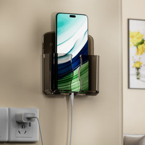 กล่องที่ยึดผนังแบบเจาะรูรีโมทคอนโทรลที่ 6 สำหรับชาร์จมือถือแบบมีกาว