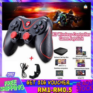 【Malaysia Spot Sale】Wireless Joystick X3 Bluetooth Rechargeable Android IOS Gamepad Gaming Controller For Phone/PC