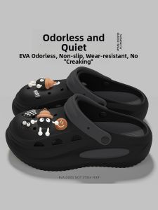 Mens Thick Bottom Sandals Summer Outdoor Wear Driving EVA Anti-Slip Anti-Odor Beach Slippers Breathable Sporty Style