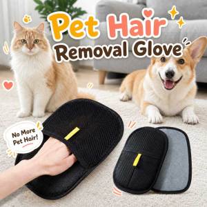 Teeker Pet Hair Remover Mitt Pet Hair Remover Double Sided Grooming Glove Electrostatic Hair Removal Gloves for Dog Cat Rabbit