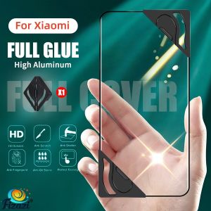 2 Set Easy install Full Glue High Aluminum Tempered Glass For Xiaomi Mi 14 13 12 11 Lite 15T 14T 13T 12T 11T 10T Pro Redmi Note 15 14 13 12s 12 11 11s 10 10s 9 8 Pro + Redmi 15C 15 14C 13 13C 12C 12 10 10C 9 4G 5G HD Clear Black Edge Screen Protector Film