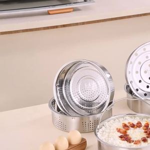 304 Stainless Steel Thickened Steaming Basket
