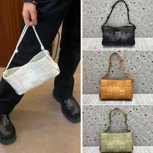 Handcrafted Braided Fashion Shoulder Underarm Bag Small Square Cassette Rope Strap Bia Home Leisure Magnetic Buckle Closure