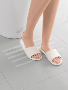 24pcs Bathroom Self-adhesive Transparent Non-Slip Strips Bath Shower Safety Stickers Bathroom Waterproof Bathtub Ceramic Tile Floor Safety Strips