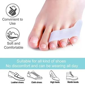 SRIEI 2Pcs=1Pair Toe Separator Hallux Valgus Orthotics Feet Bone Correction Straightener