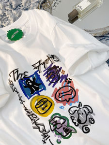 เสื้อยืดคอกลมแขนสั้นผ้าฝ้ายแท้สีดำ ทรงหลวม ทรงเข้ารูป แฟชั่นฤดูร้อน สำหรับผู้หญิง เสื้อผ้าทำงานแบบลำลอง ความยาวปกติ