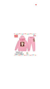 Setelan Baju Hoodie Anak Anomali Cappuccina Ballerina 3-12 Tahun