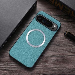 szhaiyu | For Google Pixel 11 Pro Fold 9 10 11Pro XL 8 7 6 9 10Pro 10A 9A 8A 7A 6A Case For MagSafe With Fabric Cloth PC Shockproof Cover