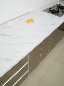 Marble Wallpaper Sticker Waterproof Oil Resistant Wallpaper for Kitchen Self-Adhesive High-Temperature Resistant for Cabinet Countertop Furniture Kitchen Viny Film