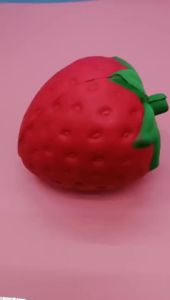 CHUTAI | Jumbo Strawberry Fruit Squishy Toy Set Slow Rebound Stress Relief Toy Decompression Fidget for Adult Office Desk Decor Gift