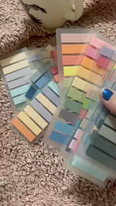 Sticky Notes Index Tabs Ruler PET Color 13 Strips for Students Study Planner New Year Gift