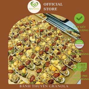 Alpha nutrition bánh thuyền granola 250g ăn vặt ăn kiêng giảm cân healthy