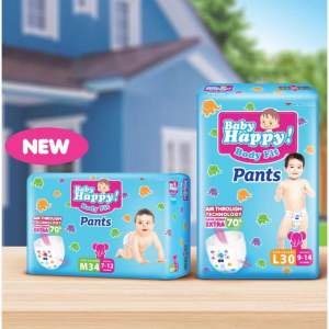 Pempes Pampers Baby Happy Ukuran  S38 M30 L28 XL26 XXL24