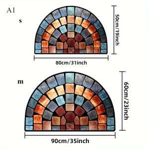 VIKAMA Bohemian Semi-Circular Carpet Indoor And Outdoor Entrance Mat Bathroom Door Mat Soft And Anti-Slip Home Decoration.