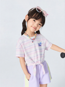 XTEP | Summer Round Neck Soft Pure Cotton Girls T-Shirt