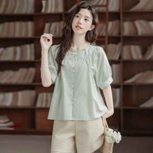 BOKAQI | Summery Fresh Loose Short Sleeve Shirt