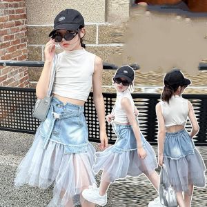 Setelan Anak Perempuan Rok Jeans Tutu