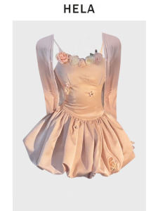 Váy Dây Hoa 3D Cỡ Lớn Mùa Xuân Hè 2024 Váy Ngắn Ngọt Ngào Cho Nữ Bộ Váy Hai Mảnh Họa Tiết Hoa Thường Ngày