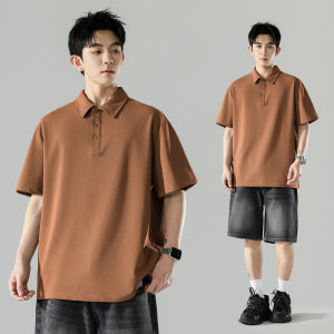 Wood soon | Heavyweight Pure Color Mens Polo Shirt