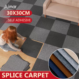 【50 PCS】Floor Mat Carpet Tiles Self Adhesive Carpet 30x30cm Non-slip Carpet Sticker Carpet Tile Square for Home Living Room Decor
