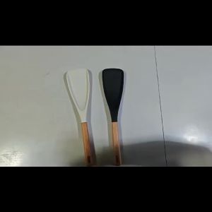 LMETJMA Cooking Spoon Kitchen Silicone Spatula Spoon Multifunction Spatula Cooking Spoon For Nonstick Cookwares Mixing Serving