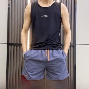 Ice Silk Smooth High Elastic Breathability Vest Summer Sports Training Quick-Drying Waistcoat Fitness Basketball Football Sleeveless Men