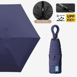 New UV Protection Mini Umbrella Ultralight 6-Fold Portable Sunshade For Women Outdoor Beach Travel Compact Windproof Quick Dry